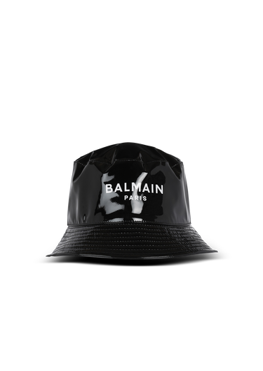 Vinyl bucket hat with Balmain logo