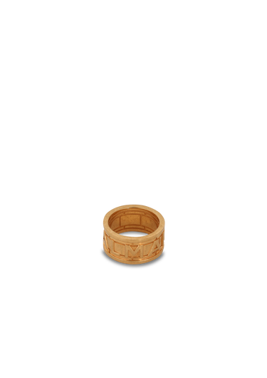 Gold-tone brass Tubular ring with chain