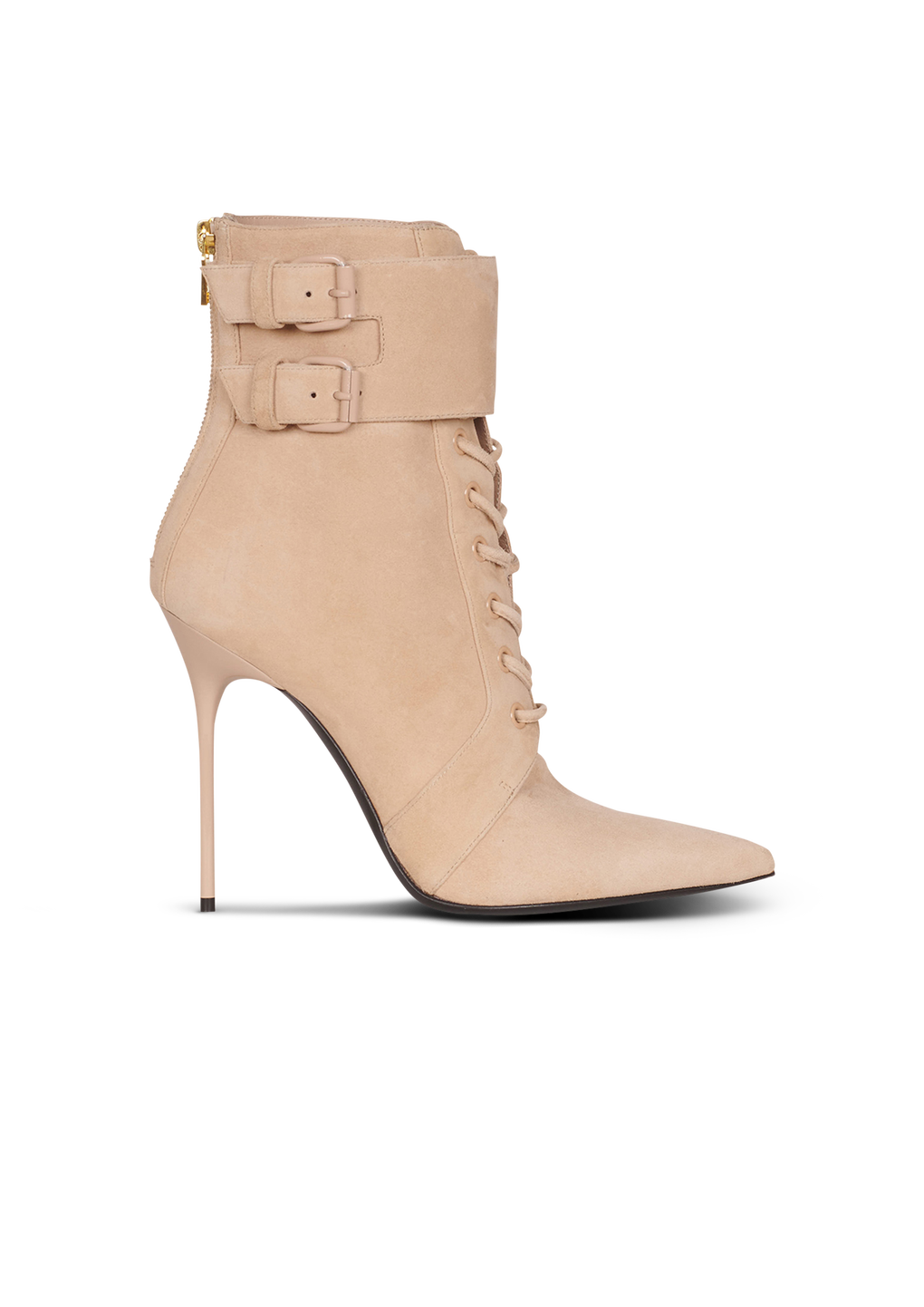 Suede Uria ankle boots, beige, hi-res