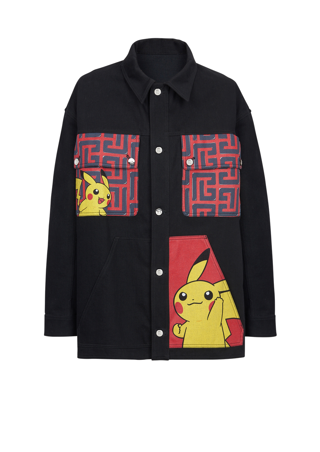 Unisex - Denim jacket with Pokémon print, red, hi-res