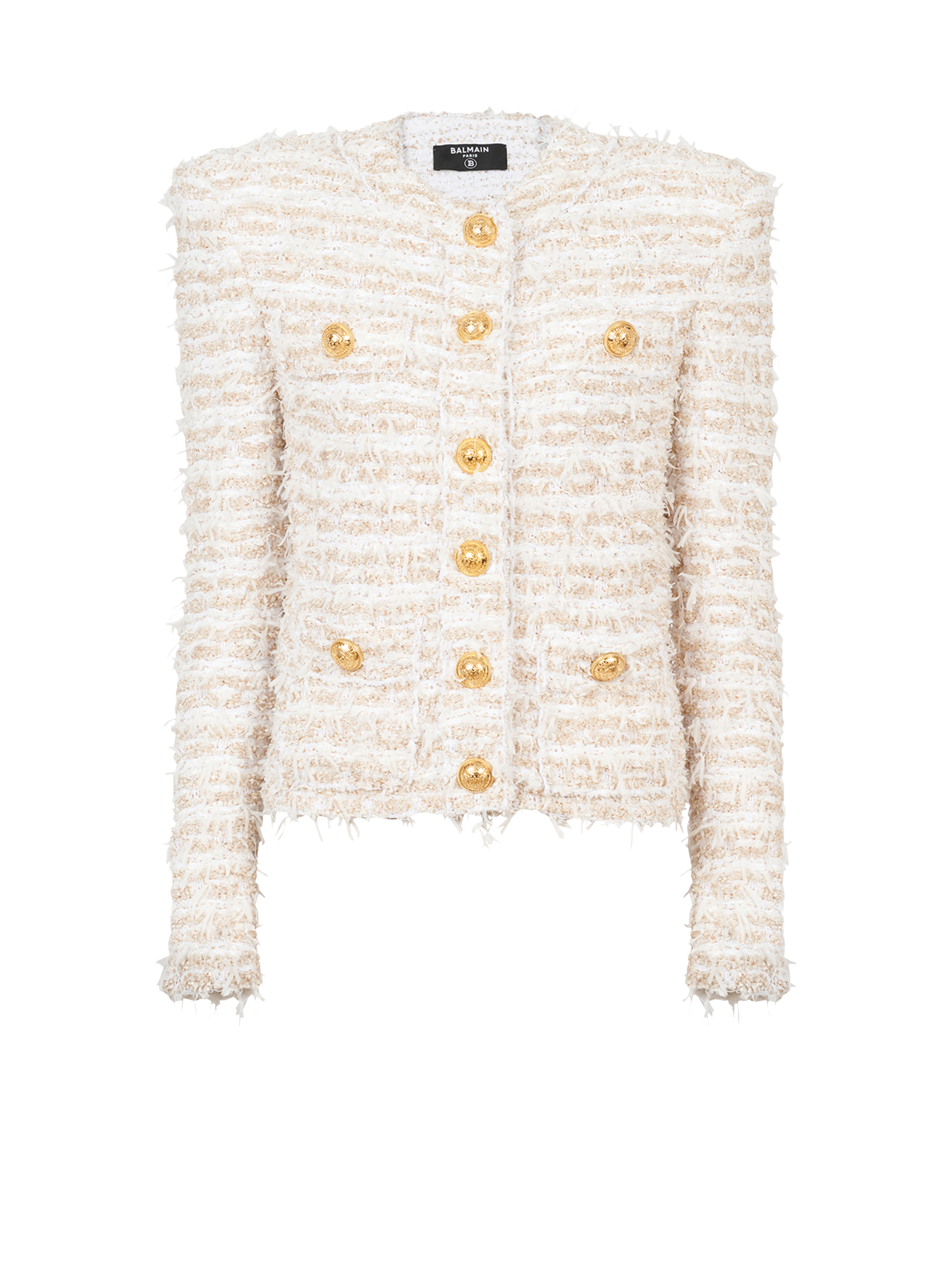 White tweed jacket - Women | BALMAIN